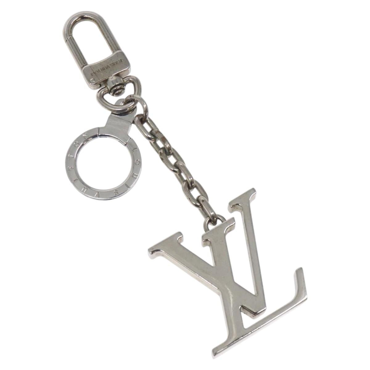 LOUIS VUITTON Porte Clesprinted initials LV Key Holder Silver M01192 Auth 121065