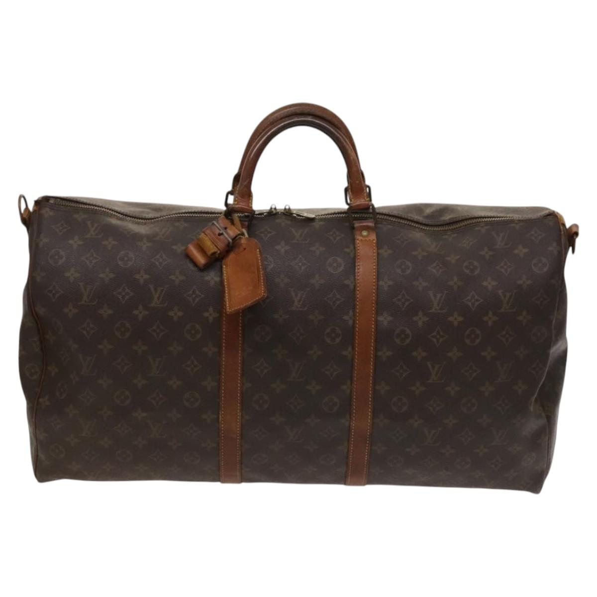 LOUIS VUITTON Monogram Keepall Bandouliere 60 Boston Bag M41412 LV Auth 121071