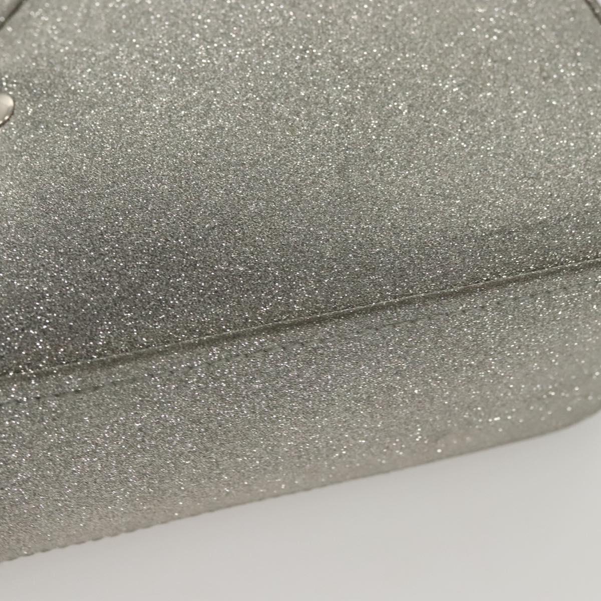 BALENCIAGA Triangle Duffle XS Hand Bag Leather 2way Silver 531048 Auth 121086