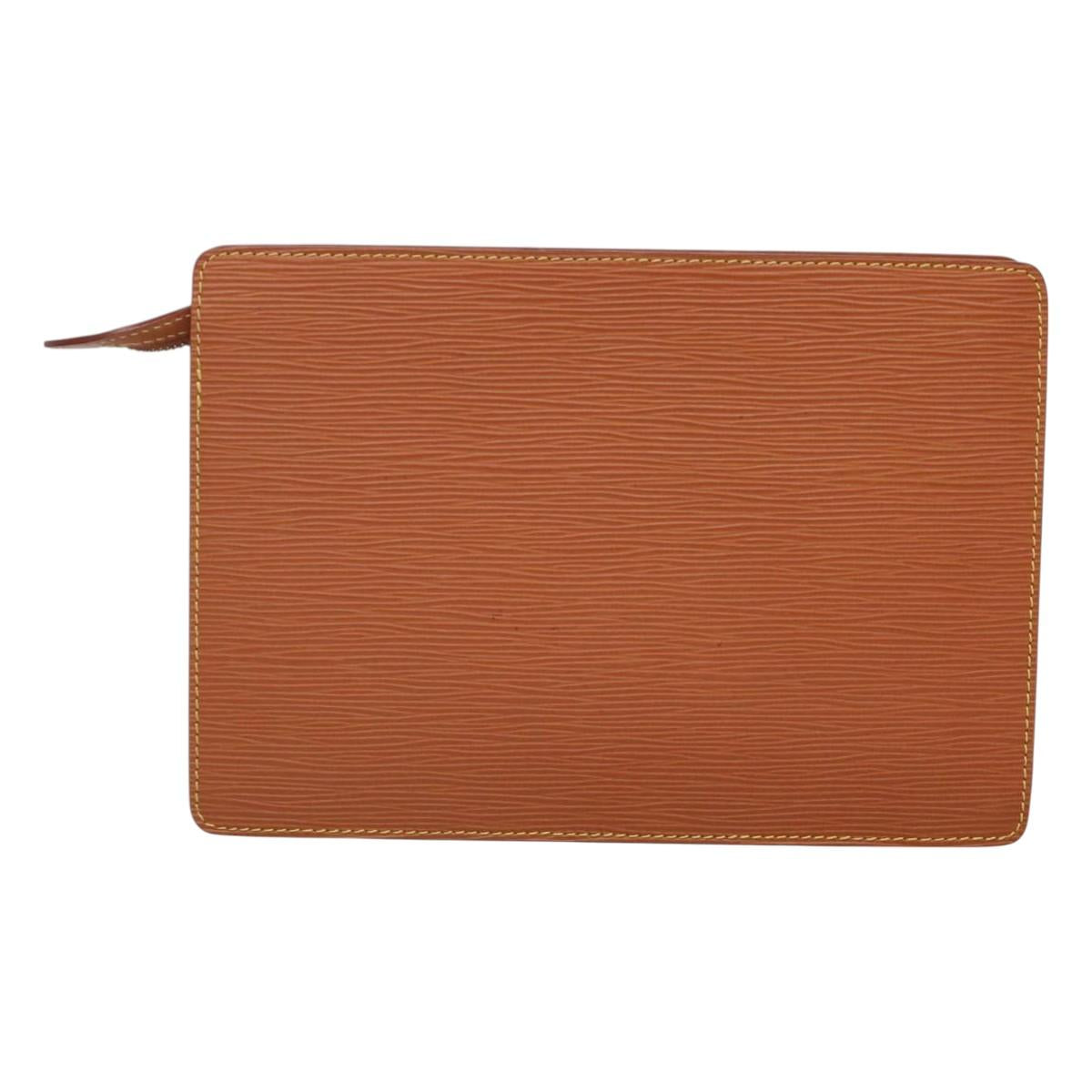 LOUIS VUITTON Epi Pochette Homme Clutch Bag Zipangu Gold M52528 LV Auth 121092