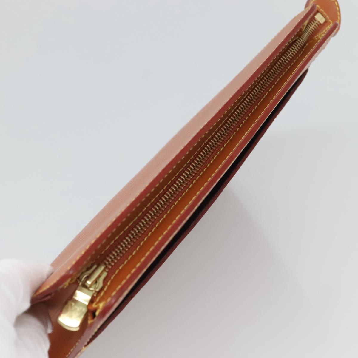 LOUIS VUITTON Epi Pochette Homme Clutch Bag Zipangu Gold M52528 LV Auth 121092