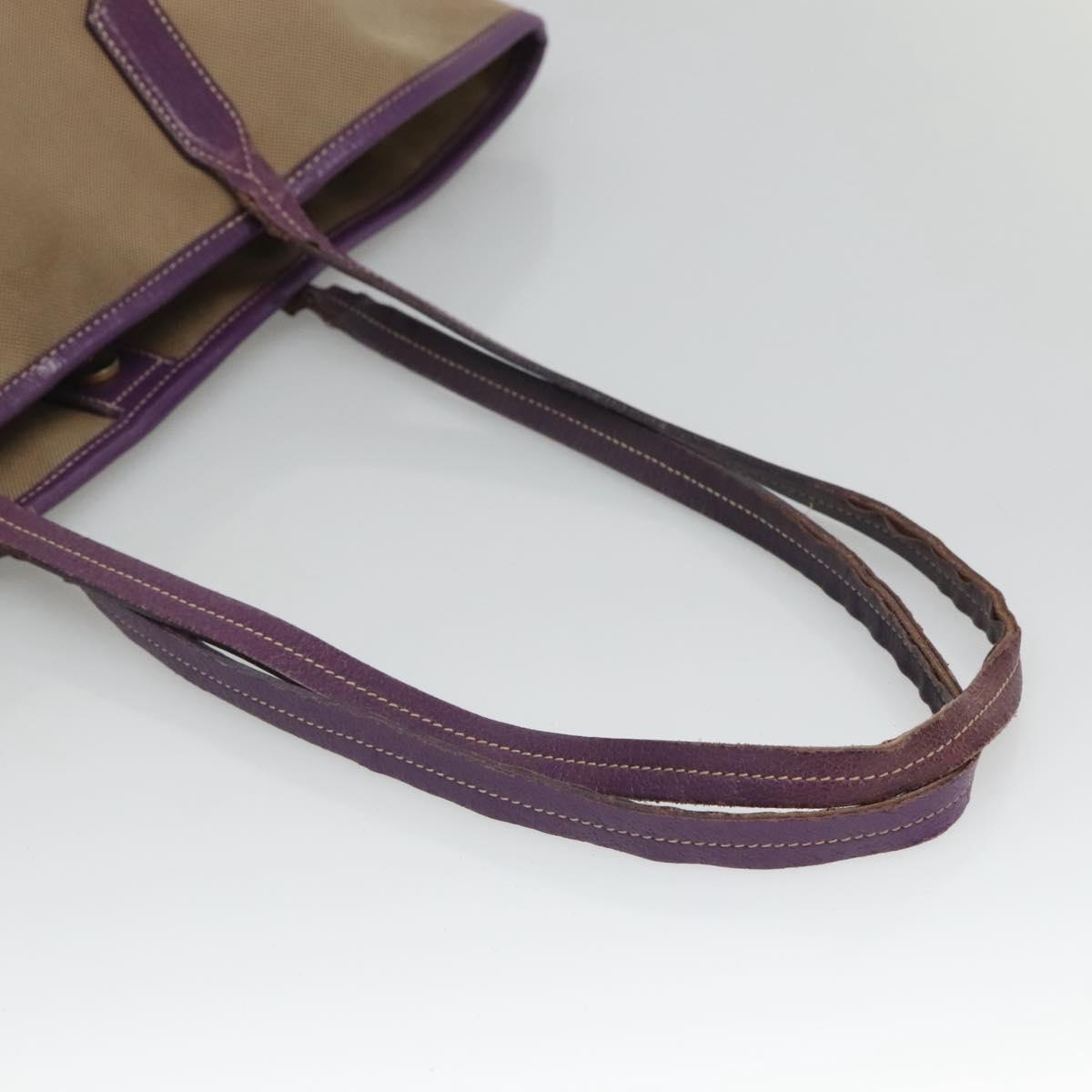 PRADA Hand Bag Canvas Khaki Auth 121093