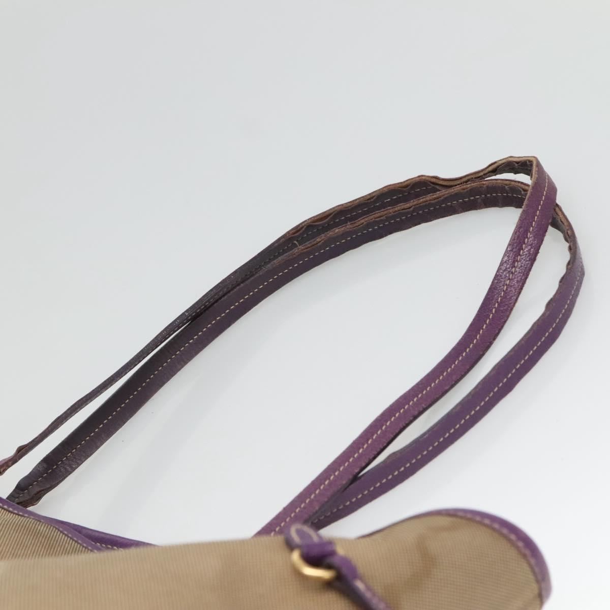 PRADA Hand Bag Canvas Khaki Auth 121093