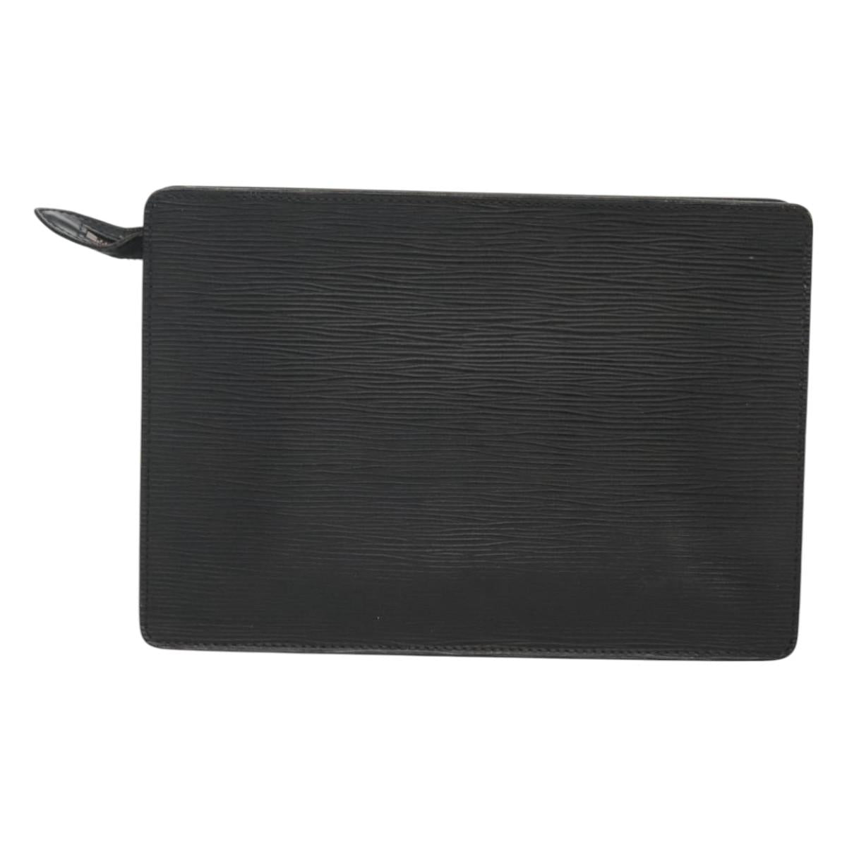 LOUIS VUITTON Epi Pochette Homme Clutch Bag Black Noir M52522 LV Auth 121095