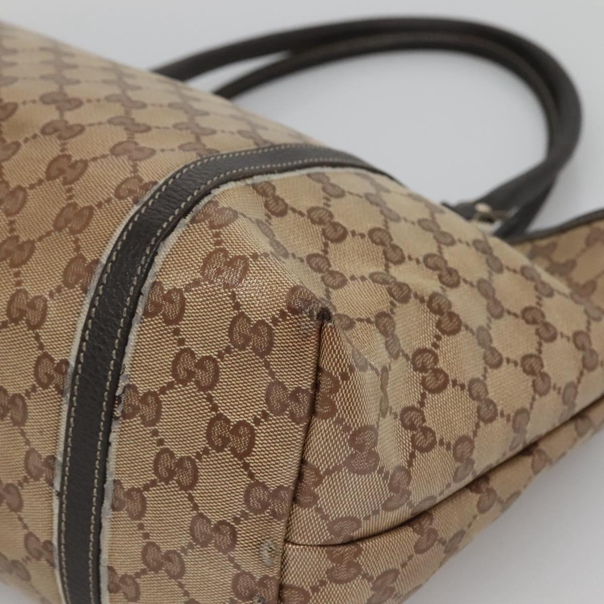 GUCCI GG Crystal Tote Bag Outlet Beige Gold 265693 Auth 121100