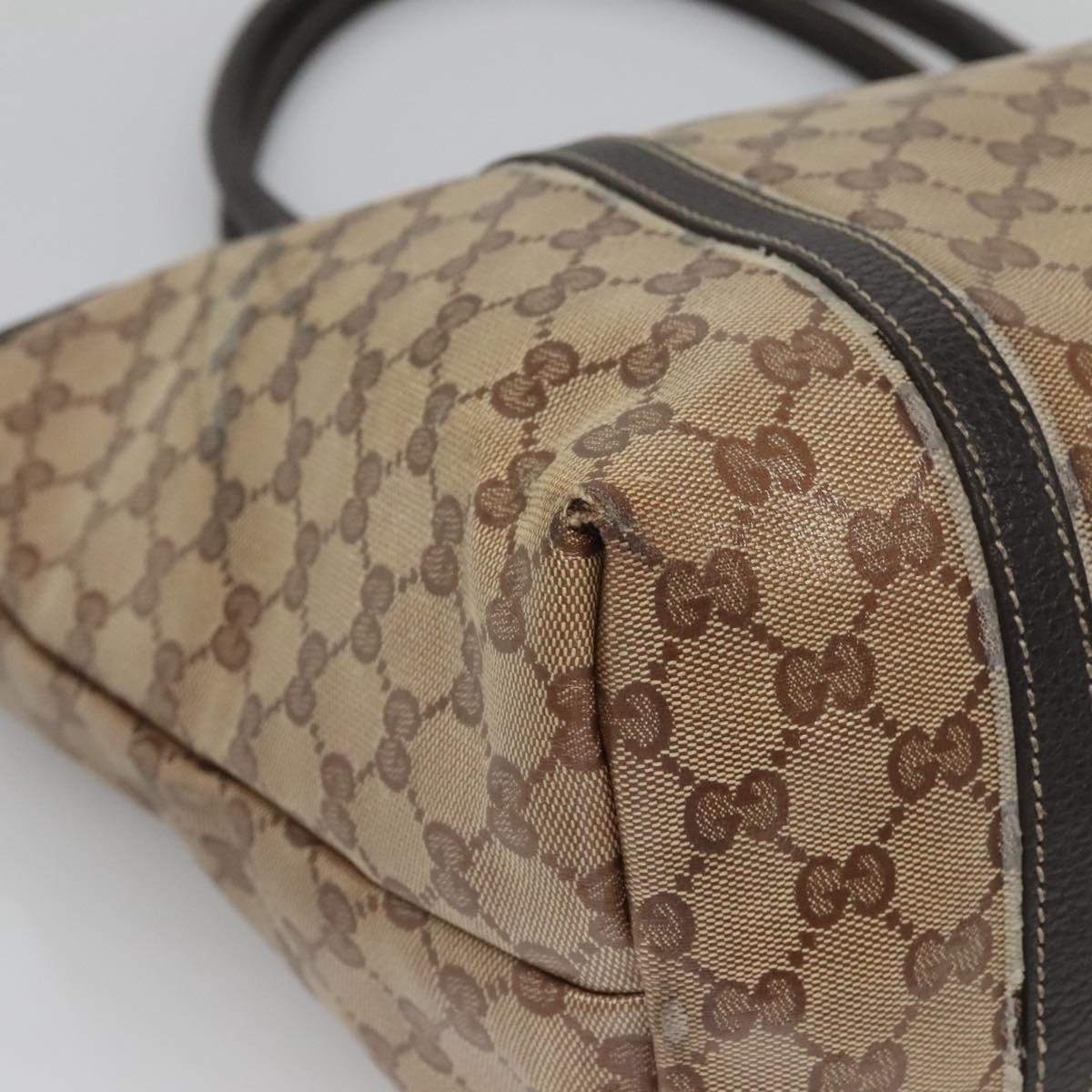 GUCCI GG Crystal Tote Bag Outlet Beige Gold 265693 Auth 121100