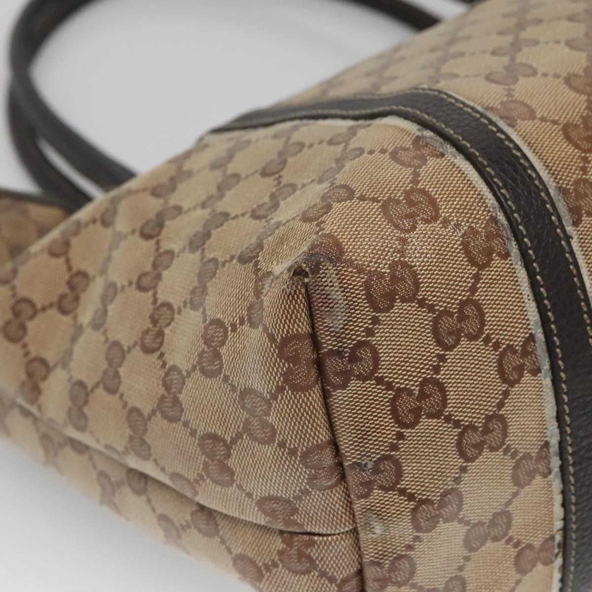 GUCCI GG Crystal Tote Bag Outlet Beige Gold 265693 Auth 121100
