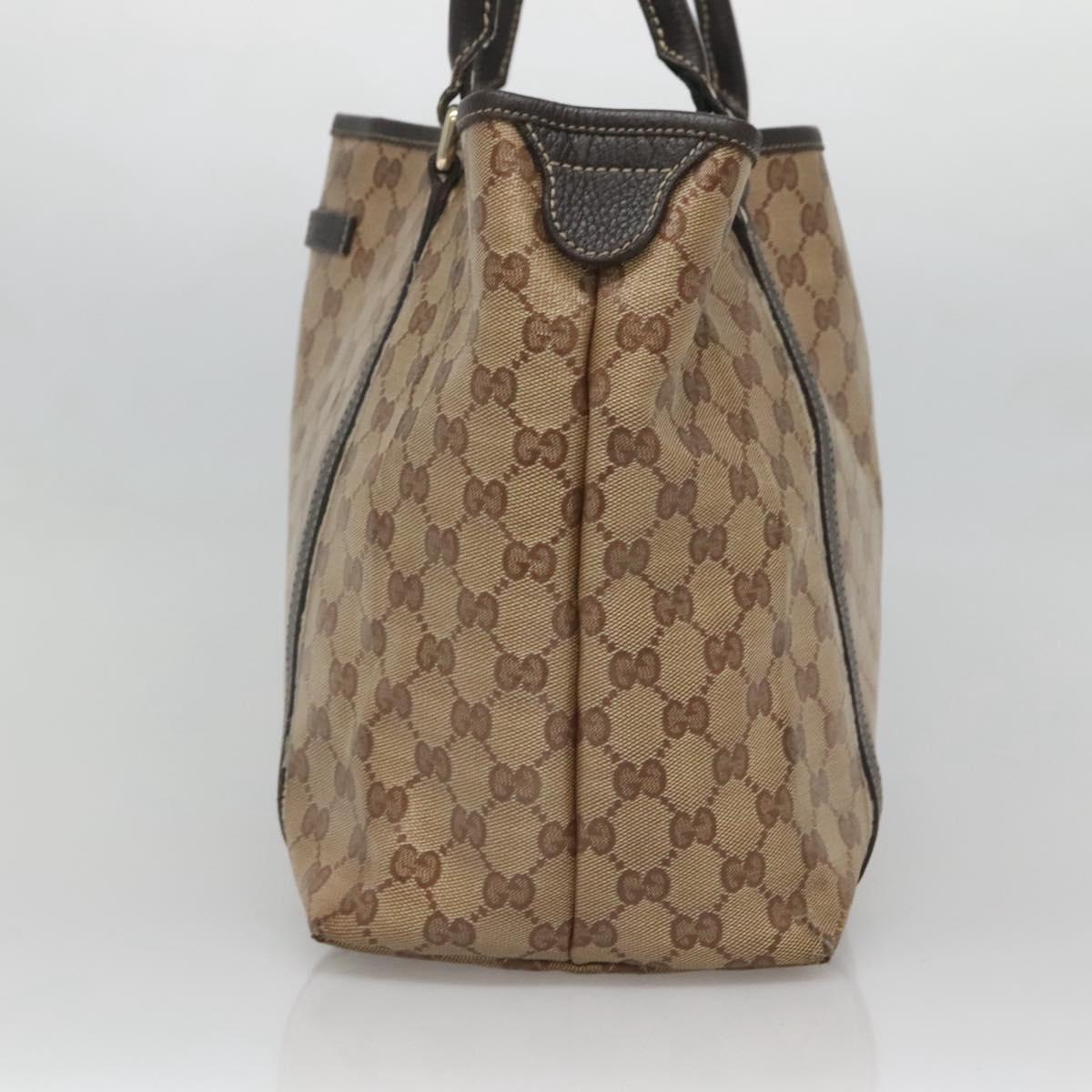 GUCCI GG Crystal Tote Bag Outlet Beige Gold 265693 Auth 121100