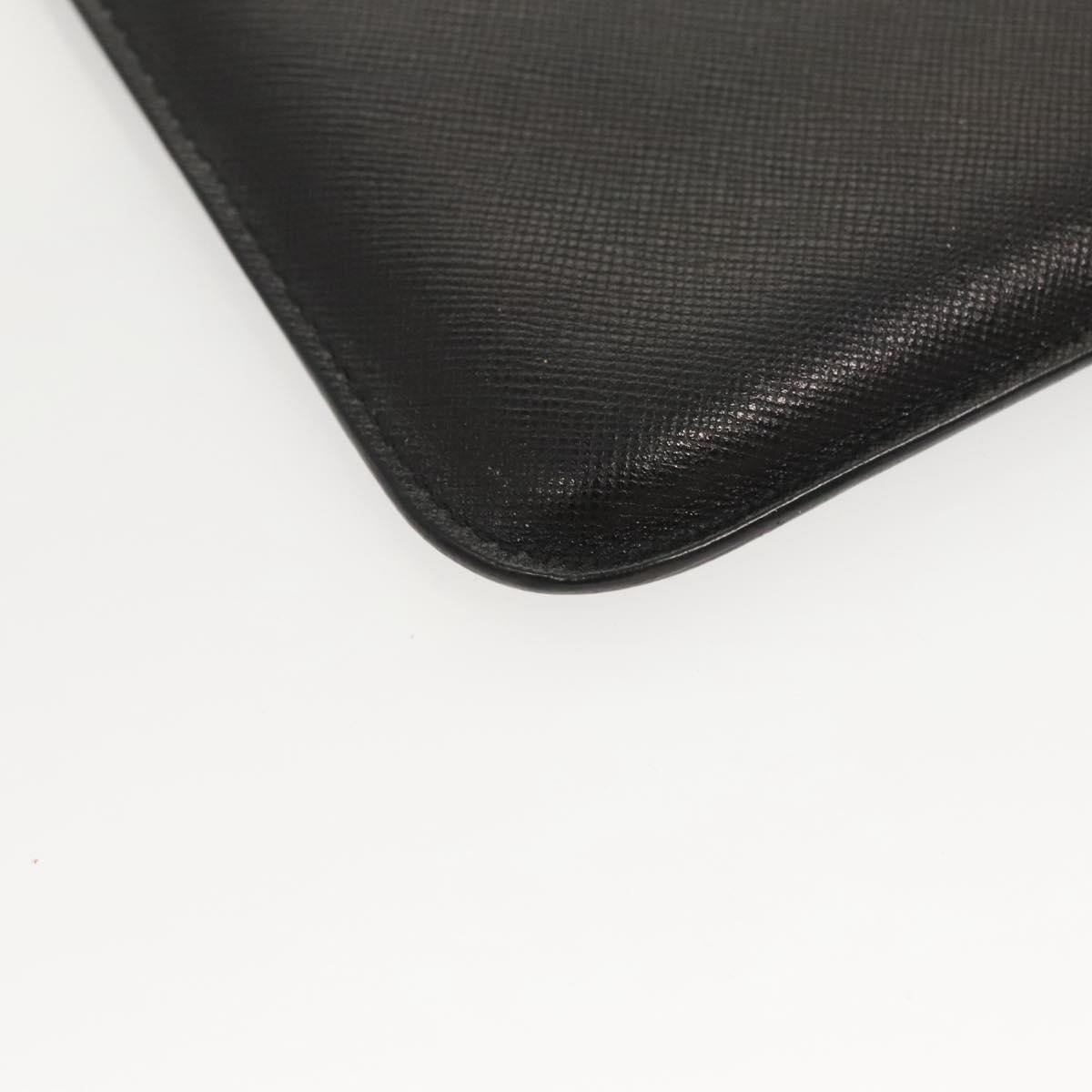 PRADA iPad Case Safiano leather Black Auth 121105