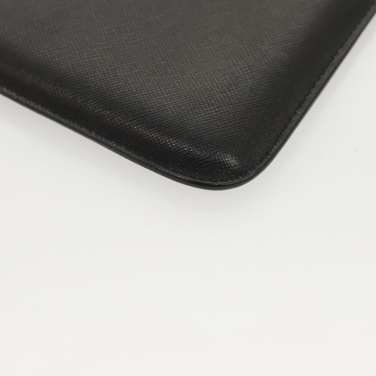 PRADA iPad Case Safiano leather Black Auth 121105