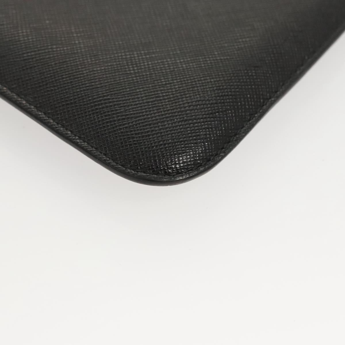 PRADA iPad Case Safiano leather Black Auth 121105