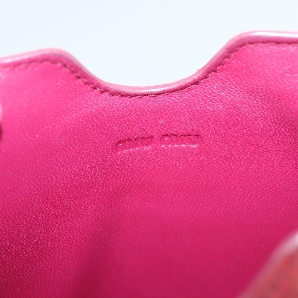 Miu Miu iPad Case Leather Pink Auth 121106