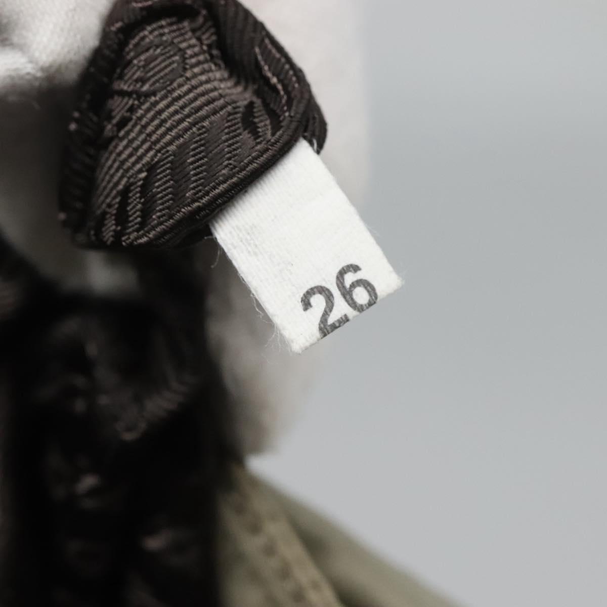 PRADA Shoulder Bag Nylon Green Silver Auth 121113