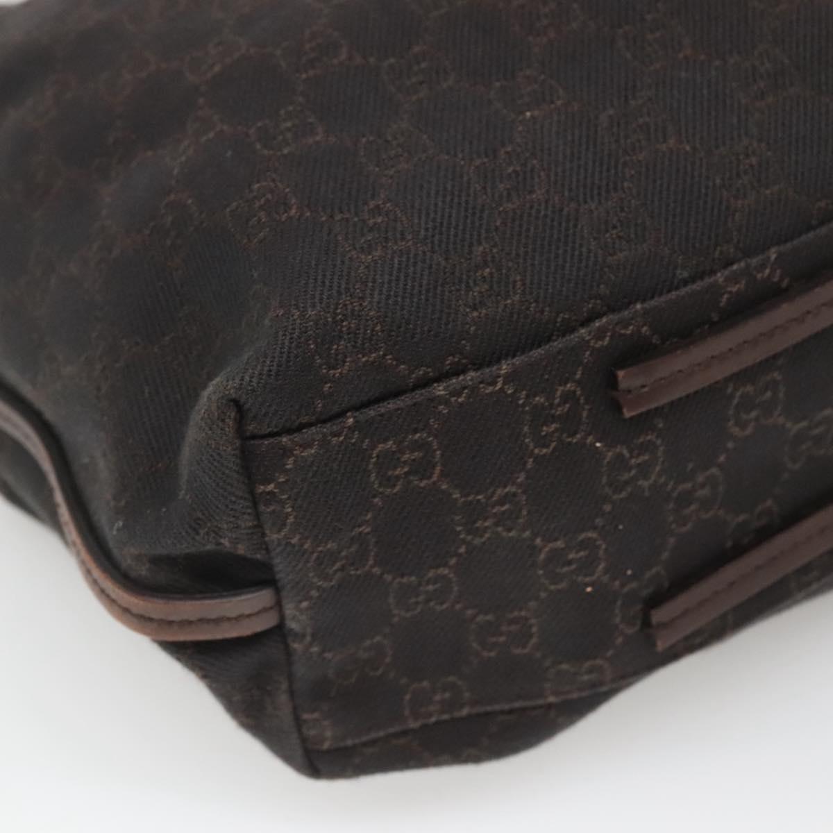 GUCCI GG Canvas Shoulder Bag Brown 101341 Auth 121127