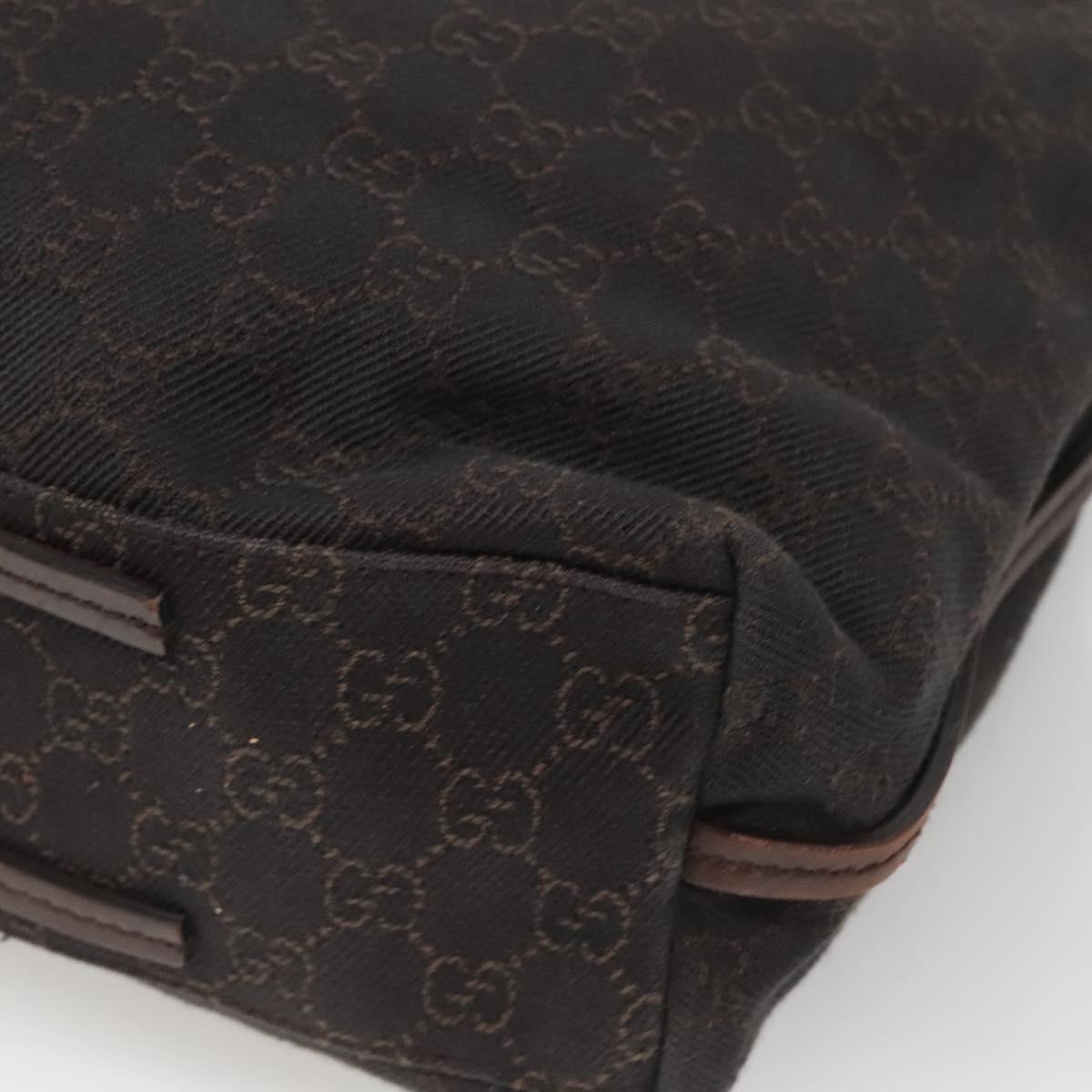GUCCI GG Canvas Shoulder Bag Brown 101341 Auth 121127