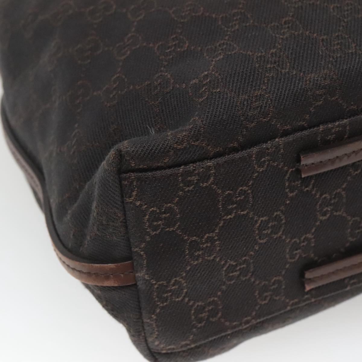 GUCCI GG Canvas Shoulder Bag Brown 101341 Auth 121127