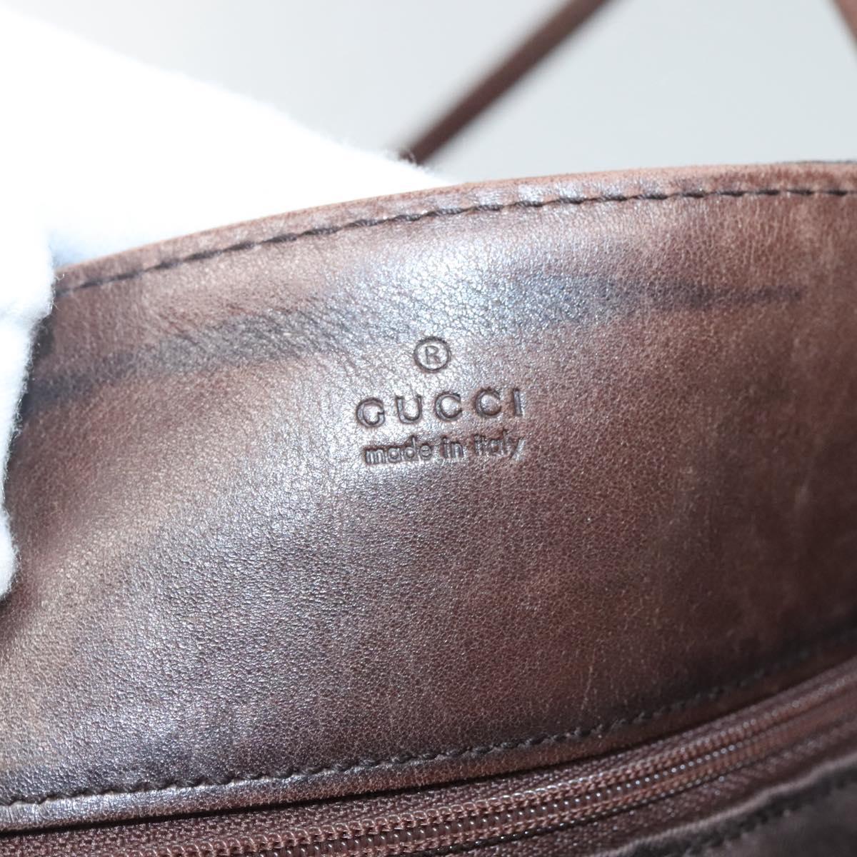 GUCCI GG Canvas Shoulder Bag Brown 101341 Auth 121127