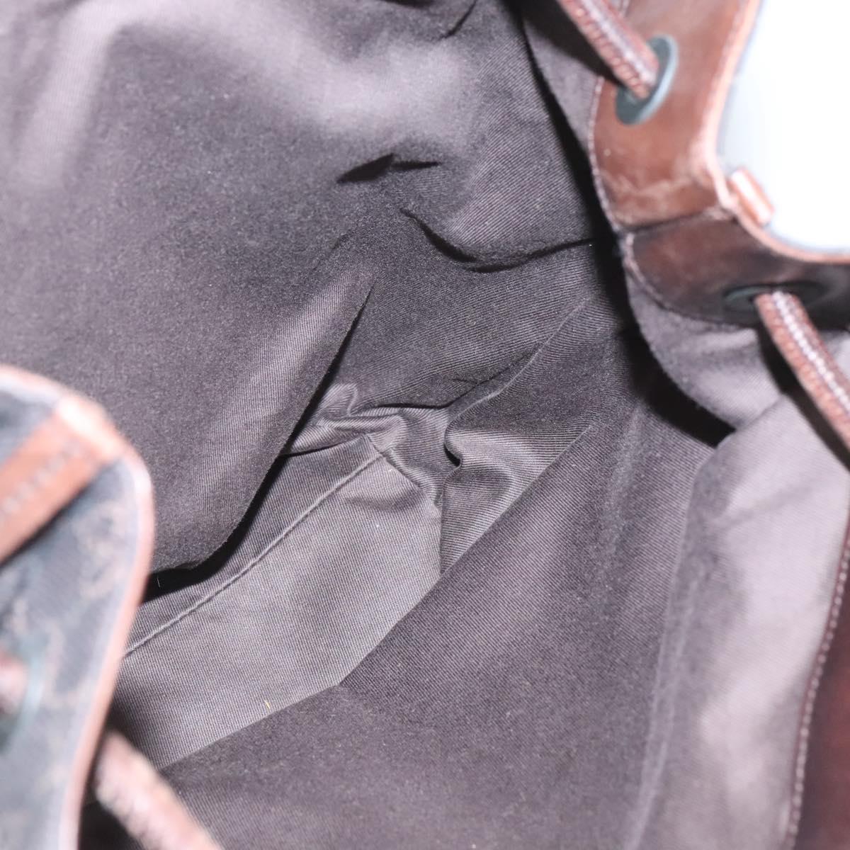 GUCCI GG Canvas Shoulder Bag Brown 101341 Auth 121127