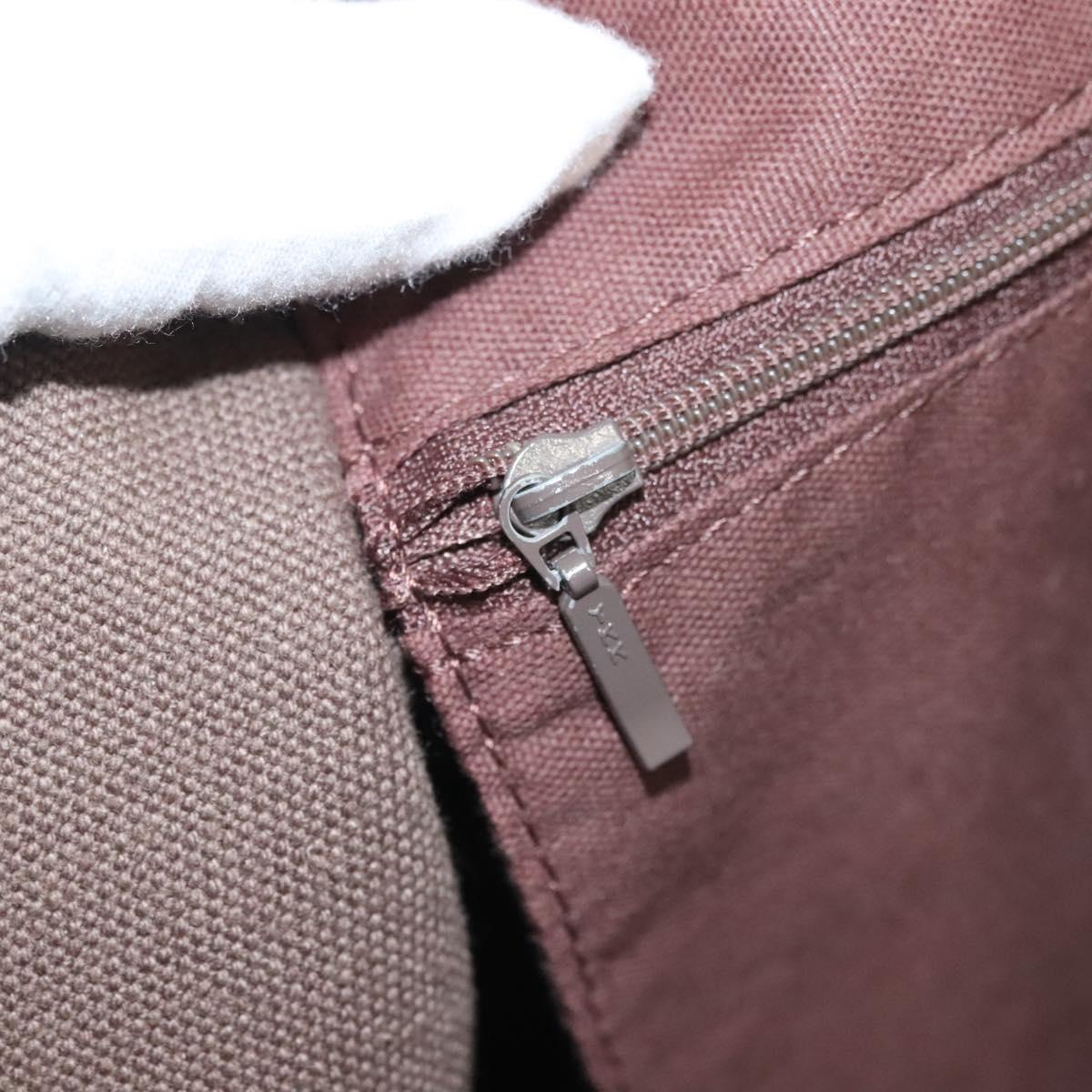 SAINT LAURENT Boston Bag PVC Canvas Gray Auth 121131