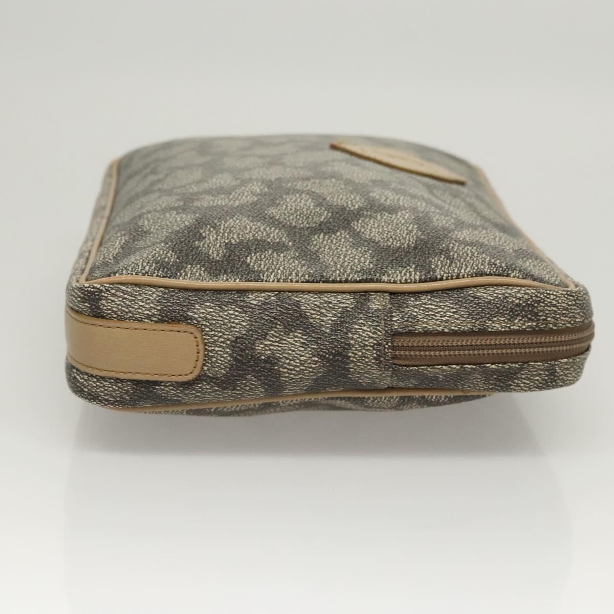SAINT LAURENT Clutch Bag PVC Gray Auth 121132
