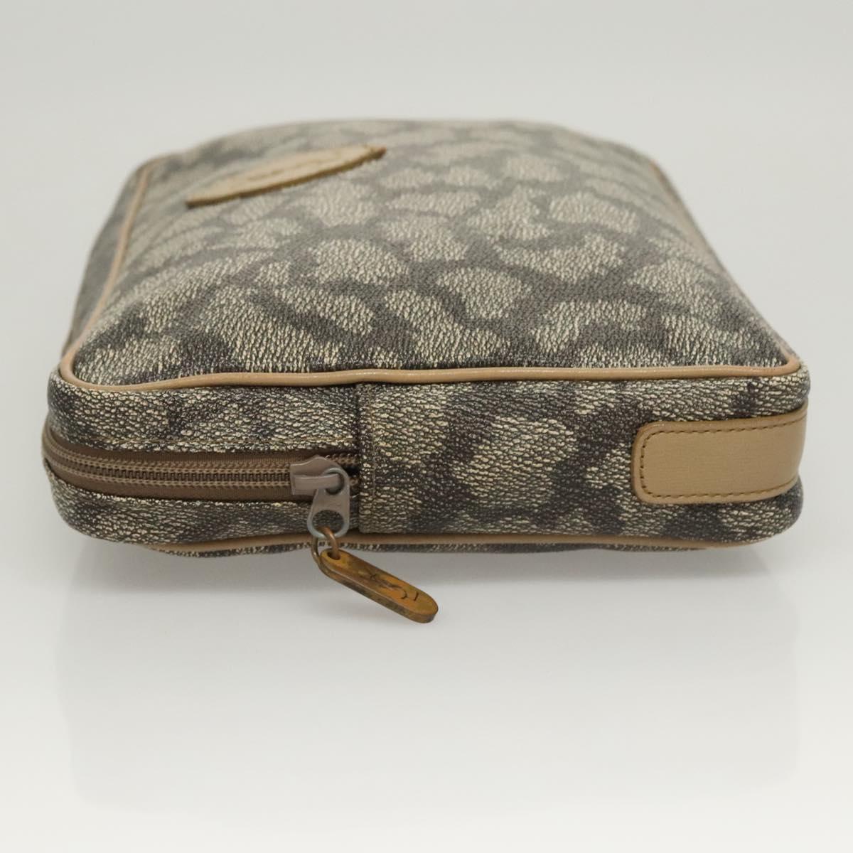 SAINT LAURENT Clutch Bag PVC Gray Auth 121132
