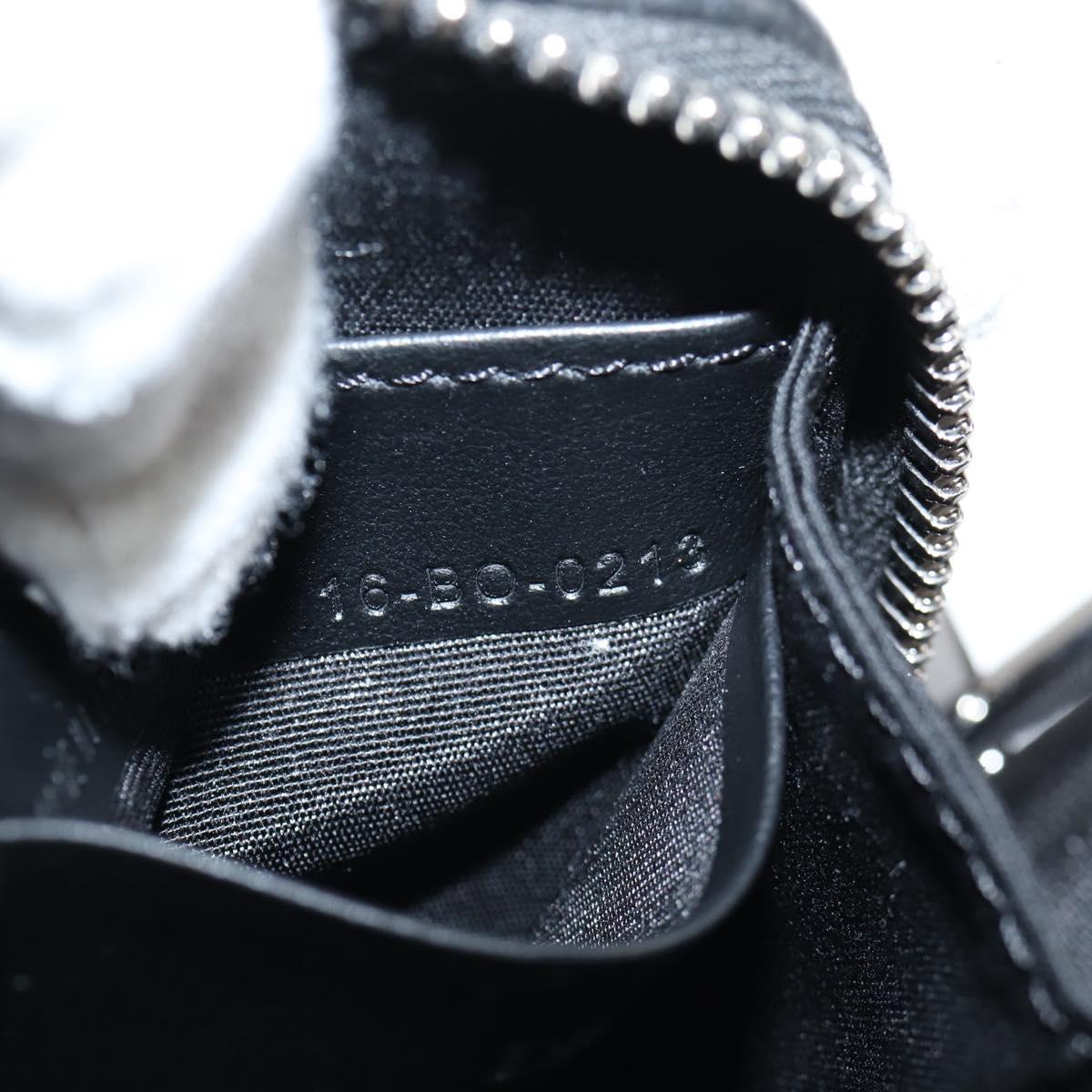 Christian Dior Trotter Canvas Shoulder Bag Navy Silver Auth 121172M