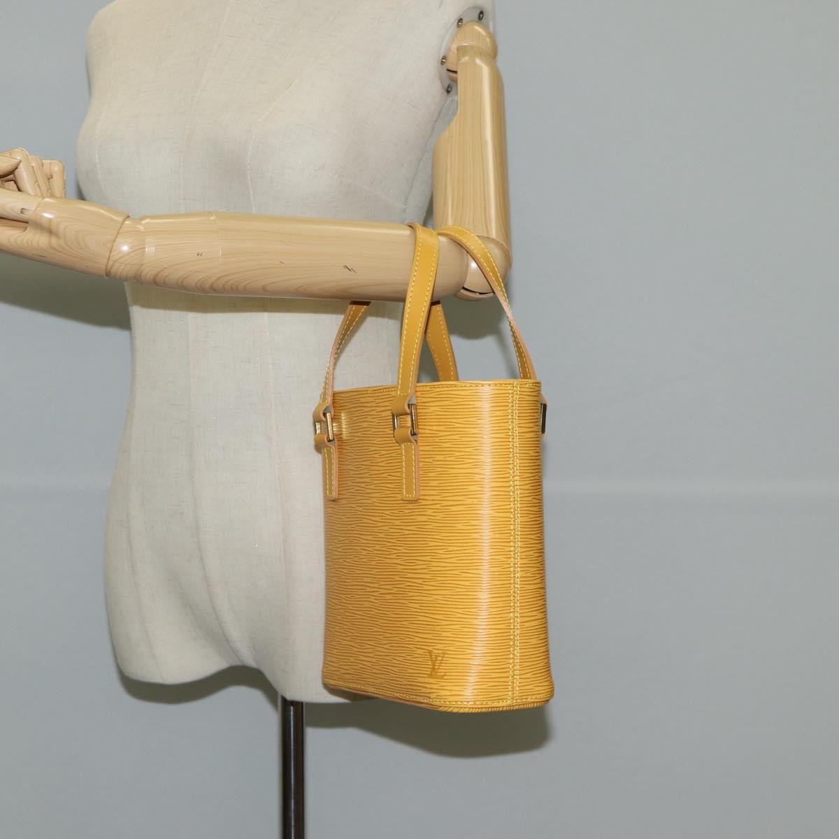 LOUIS VUITTON Epi Vavin PM Tote Bag SPO 2way Yellow LV Auth 121180V