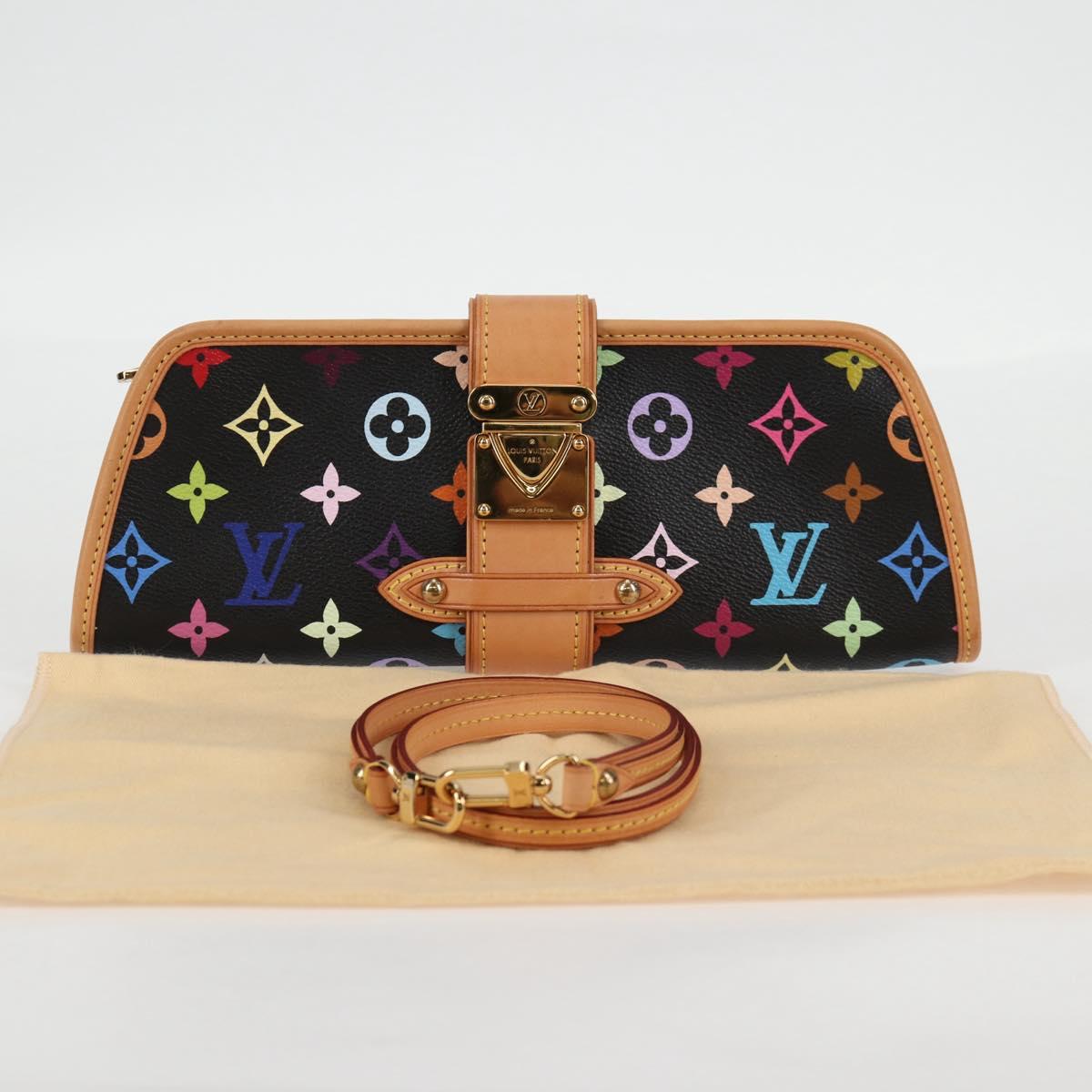 LOUIS VUITTON Monogram Multicolor Shirley Shoulder Bag Black M40050 Auth 121182SAV