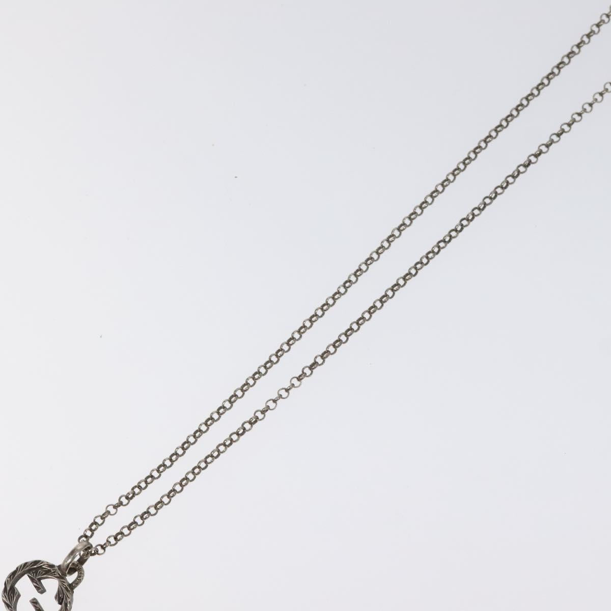 GUCCI Necklace metal Silver Auth 121186