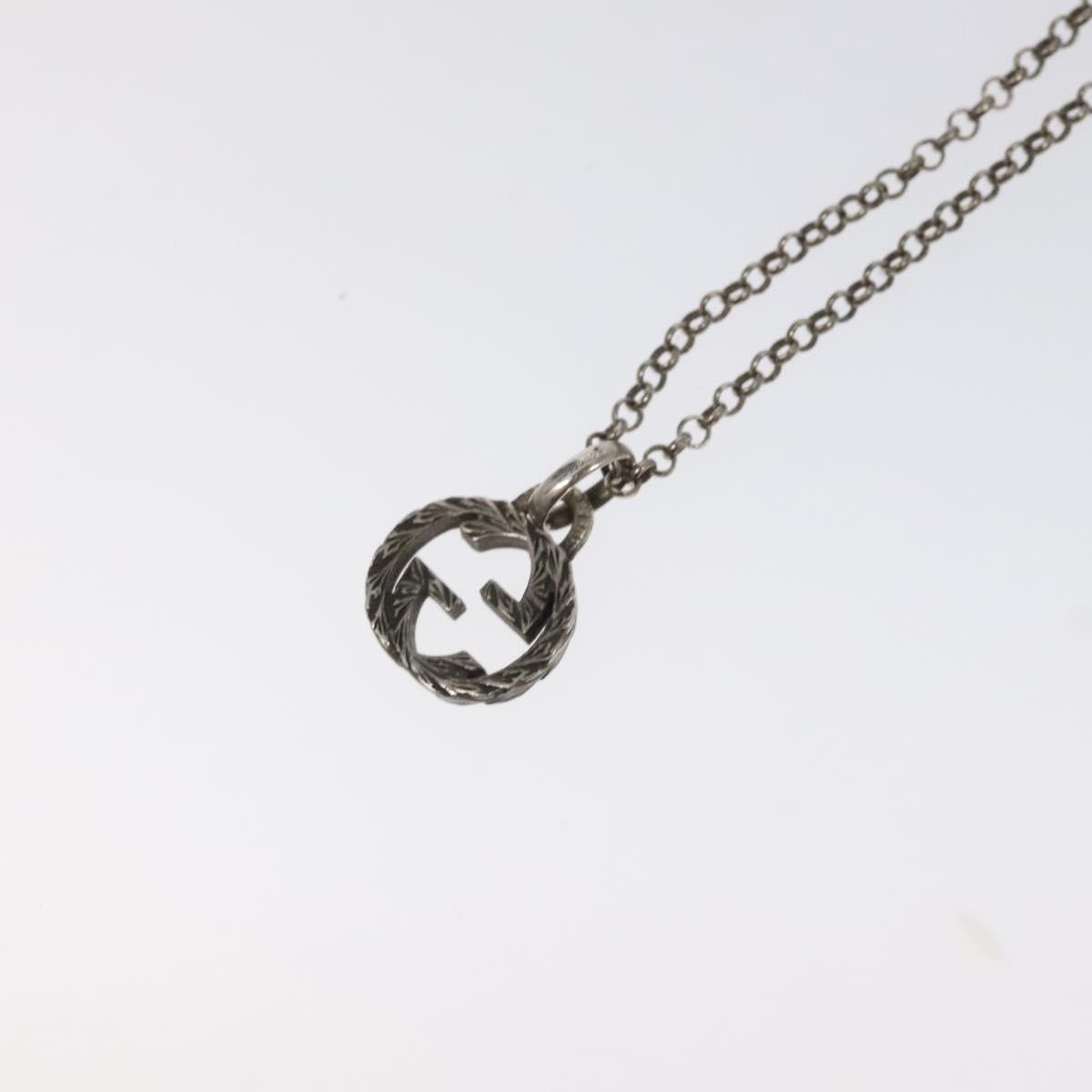 GUCCI Necklace metal Silver Auth 121186
