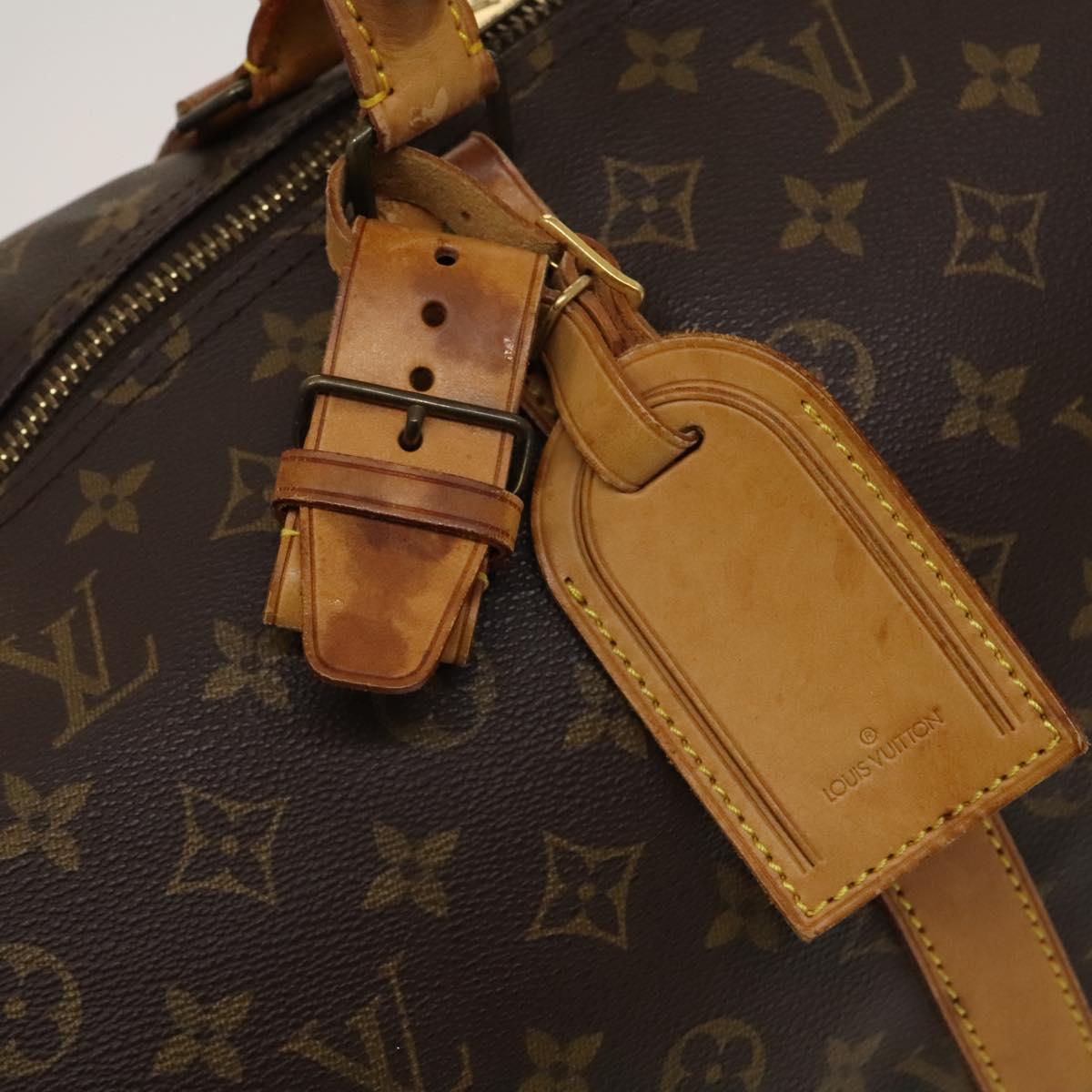 LOUIS VUITTON Monogram Keepall 55 Boston Bag M41424 LV Auth 121191