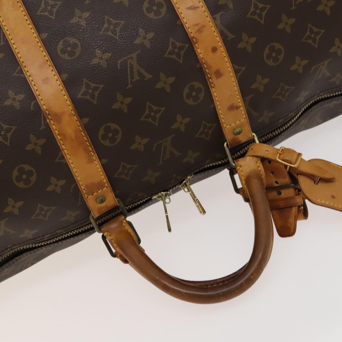 LOUIS VUITTON Monogram Keepall 55 Boston Bag M41424 LV Auth 121191