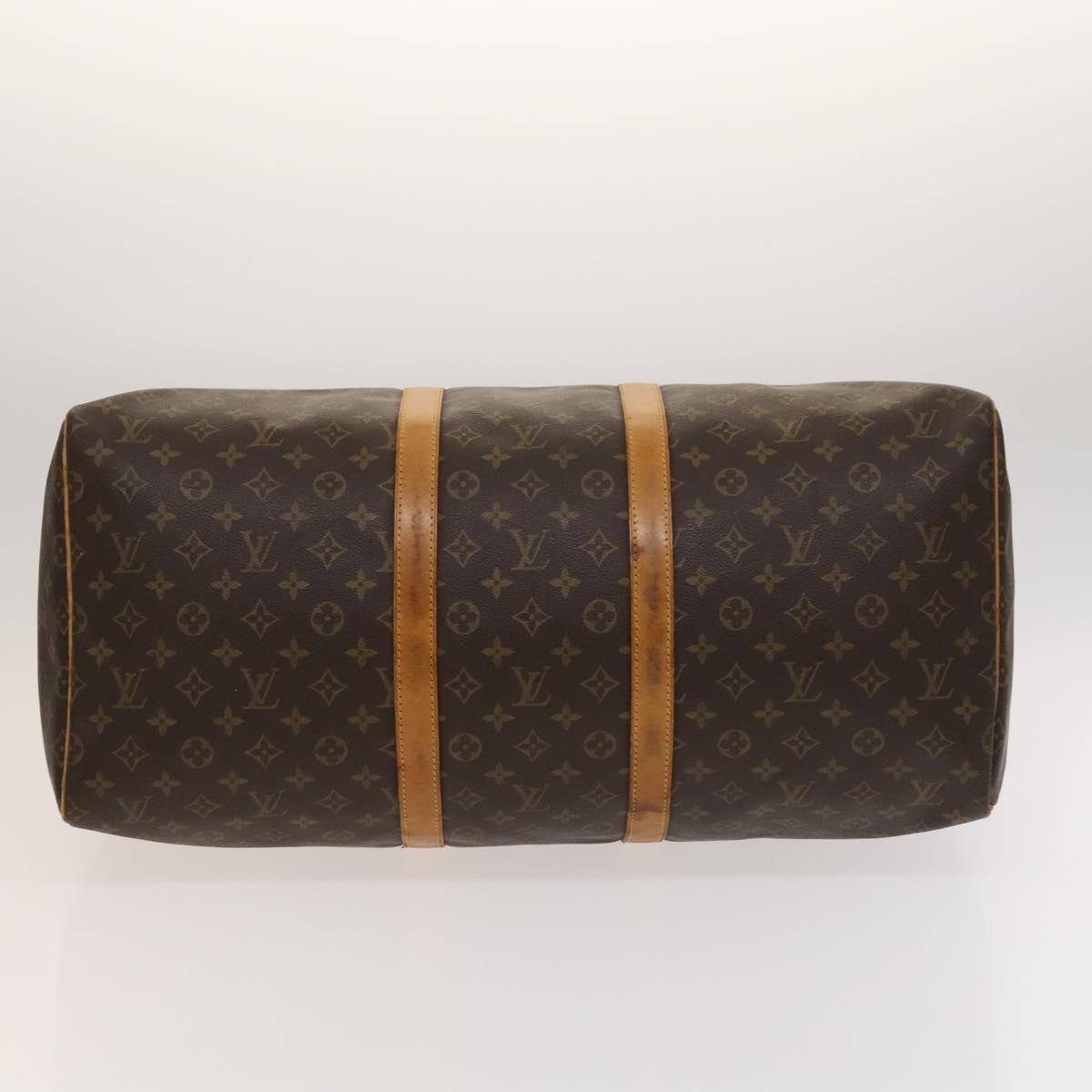LOUIS VUITTON Monogram Keepall 55 Boston Bag M41424 LV Auth 121191