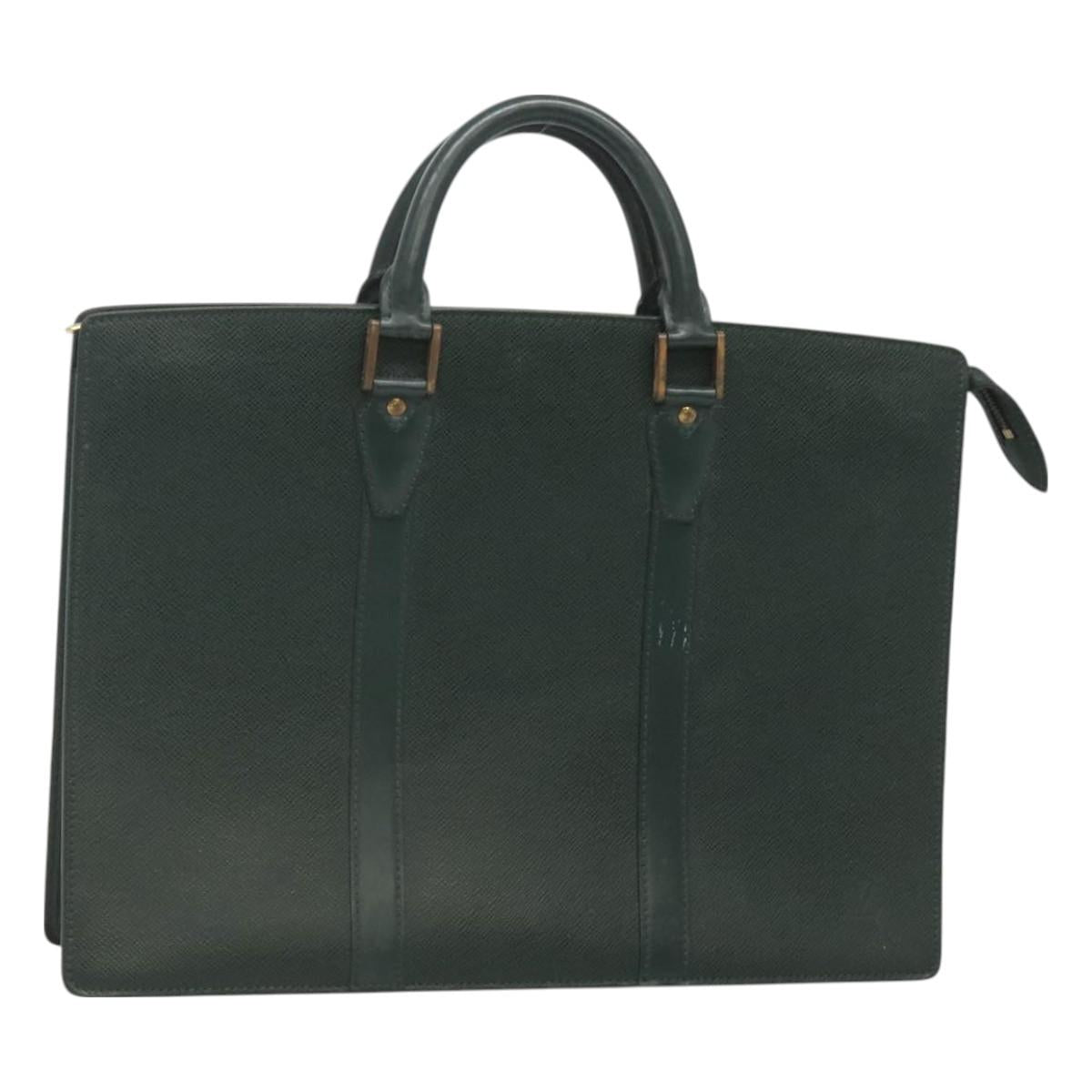 LOUIS VUITTON Taiga Porte Documents Rozan Bag Ardoise M30052 LV Auth 121200