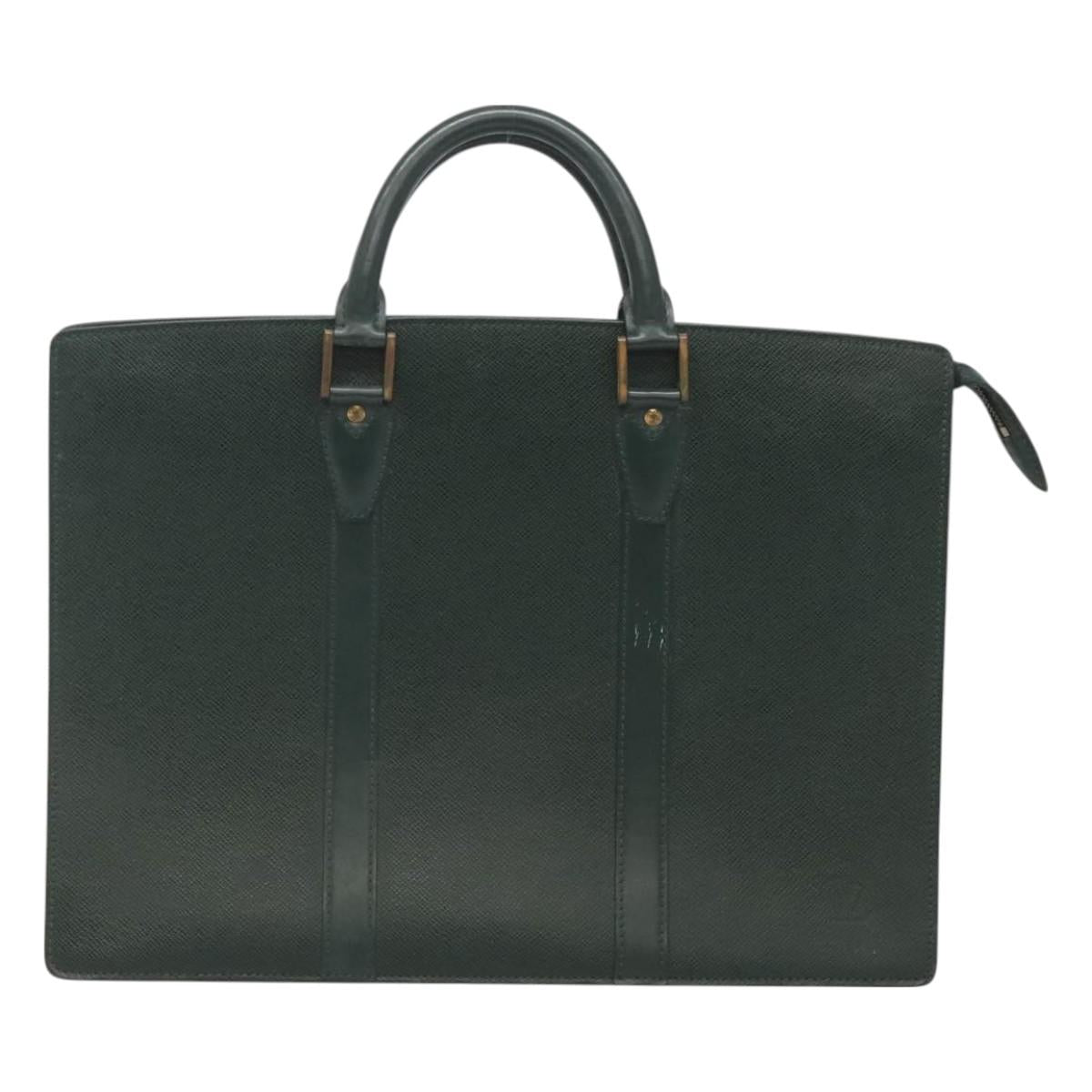 LOUIS VUITTON Taiga Porte Documents Rozan Bag Ardoise M30052 LV Auth 121200