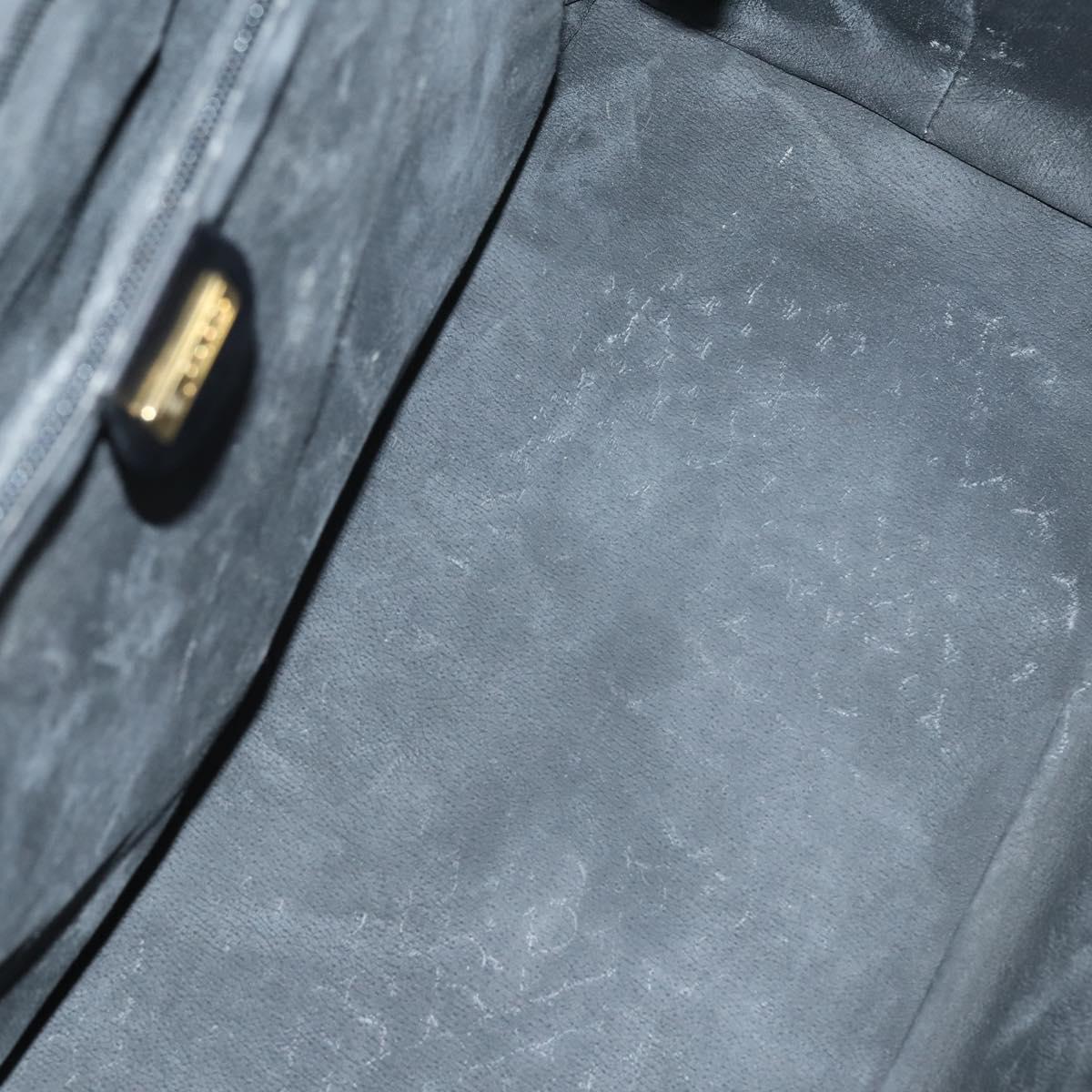 GUCCI GG Canvas Boston Bag Black Gold Auth 121312