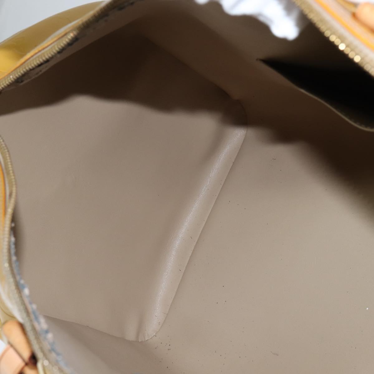 LOUIS VUITTON Monogram Vernis Mercer Boston Bag Beige M91000 LV Auth 121313