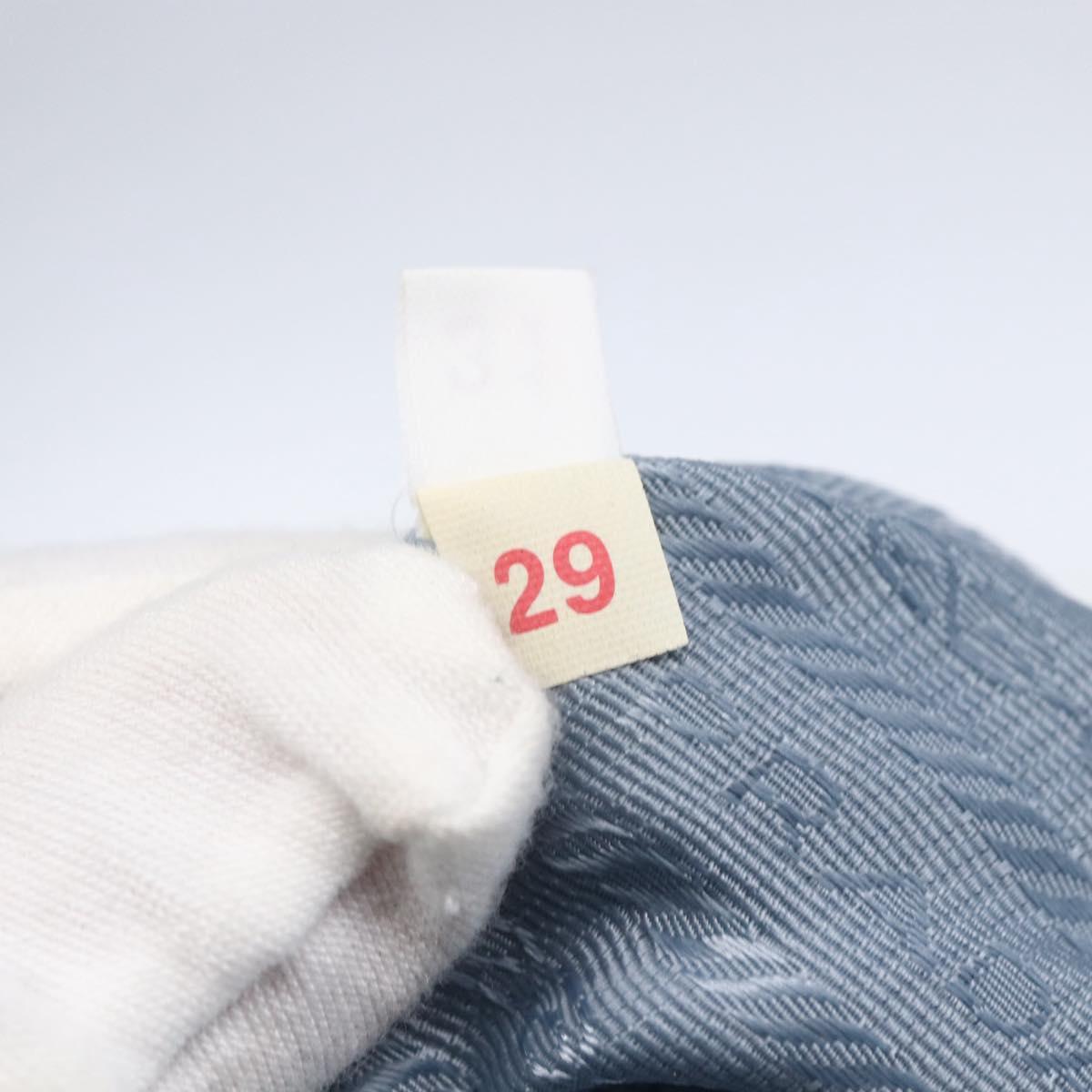 PRADA Shoulder Bag Nylon Light Blue Silver Auth 121317