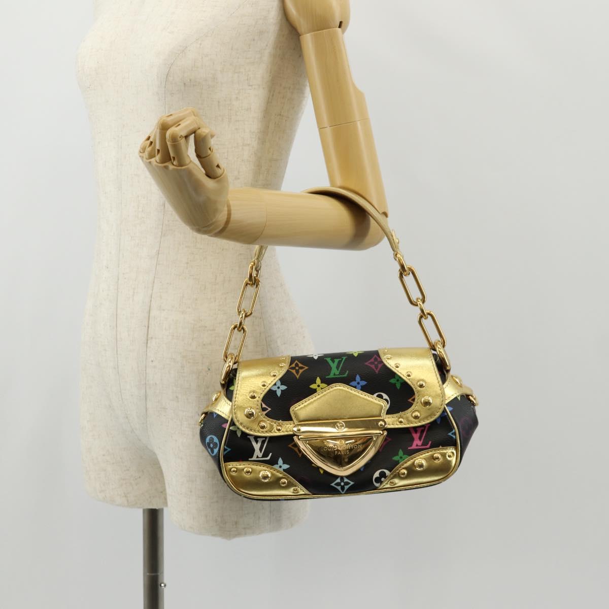 LOUIS VUITTON Monogram Multicolor Marilyn Shoulder Bag Black M40207 Auth 121326SAM