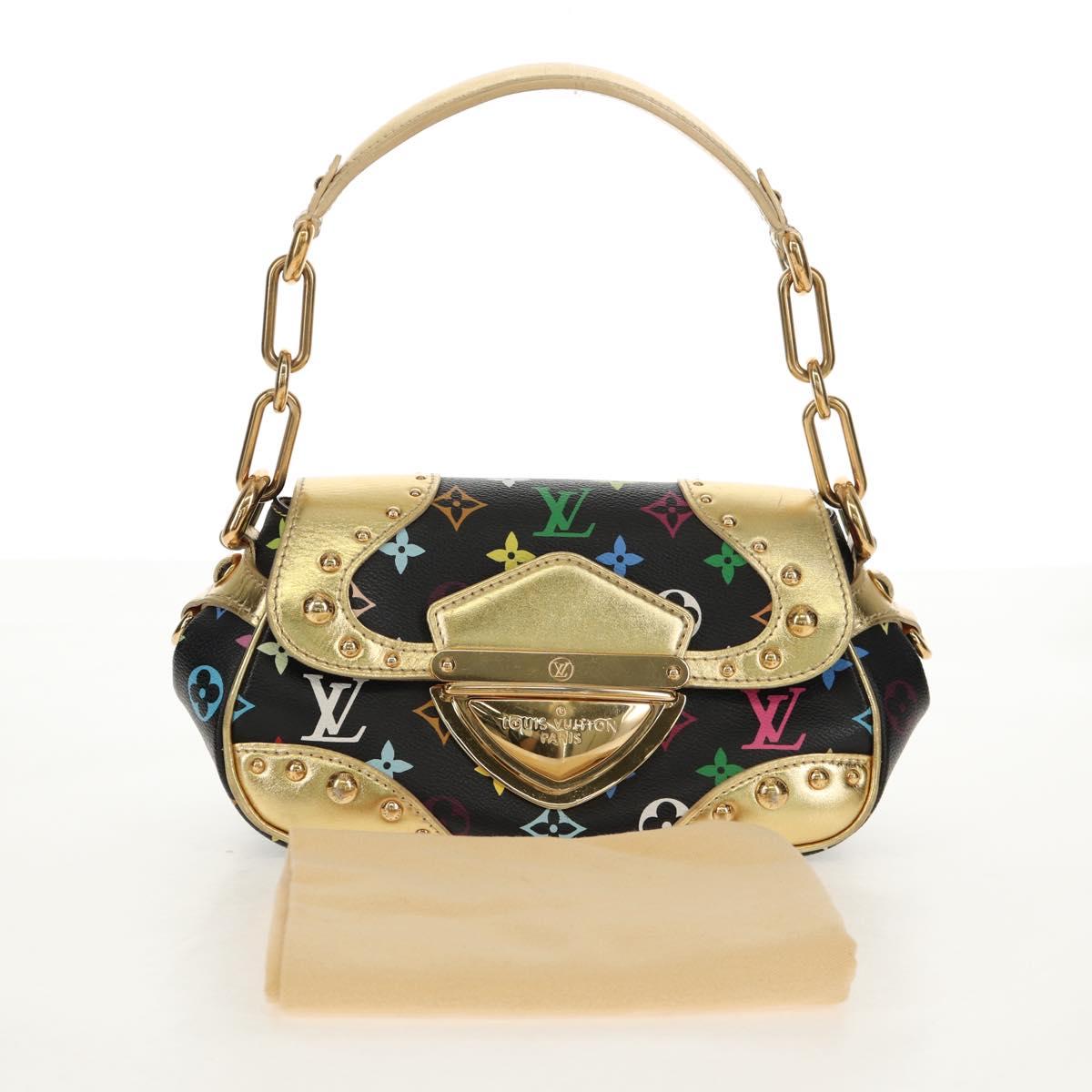 LOUIS VUITTON Monogram Multicolor Marilyn Shoulder Bag Black M40207 Auth 121326SAM