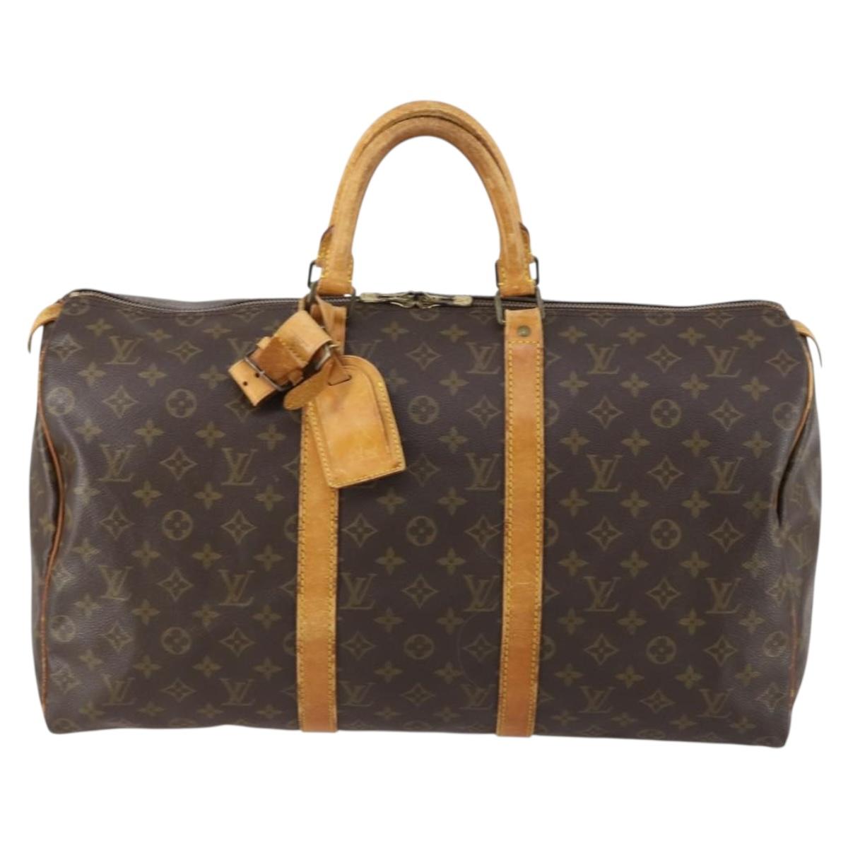 LOUIS VUITTON Monogram Keepall 50 Boston Bag M41426 LV Auth 121339