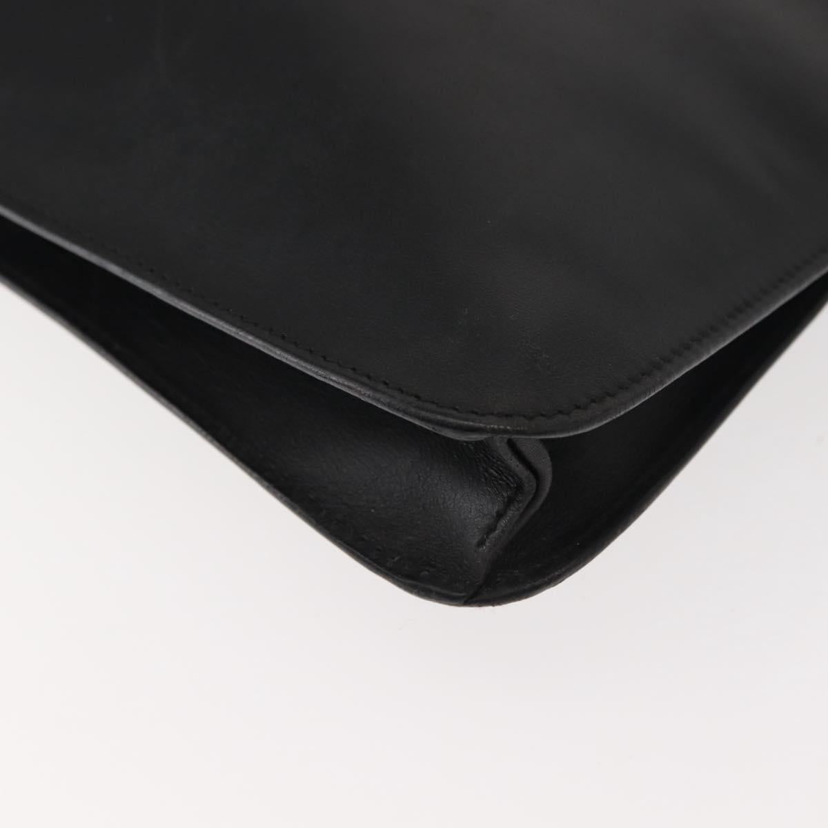 PRADA Shoulder Bag Leather Black Auth 121345