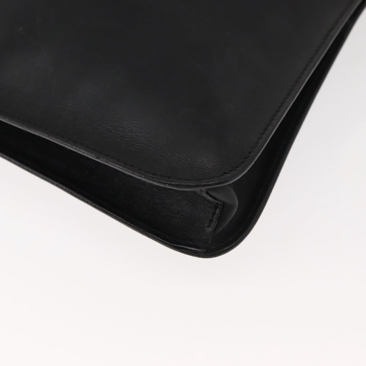 PRADA Shoulder Bag Leather Black Auth 121345