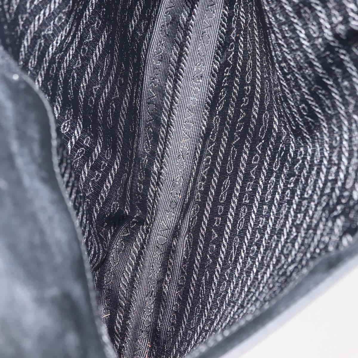 PRADA Shoulder Bag Leather Black Auth 121345