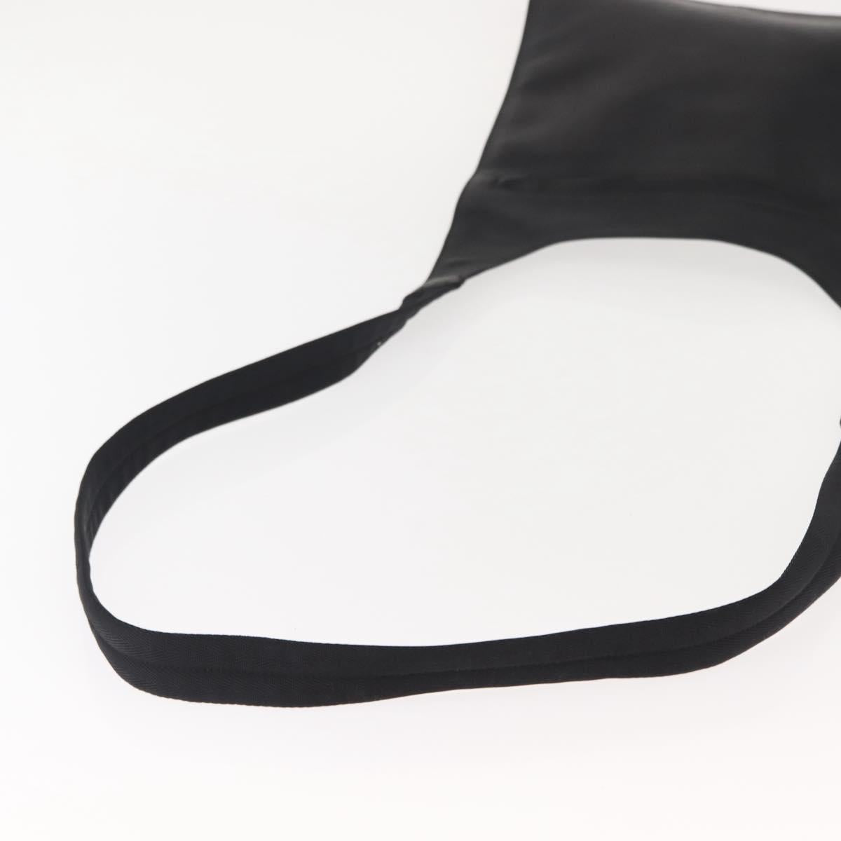 PRADA Shoulder Bag Leather Black Auth 121345