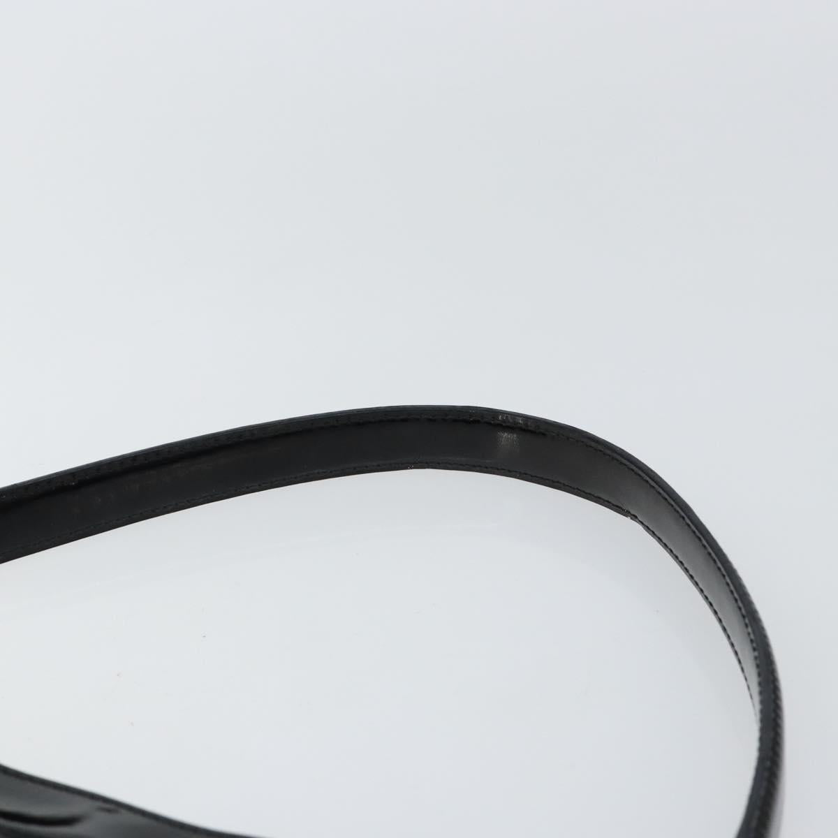 GUCCI Shoulder Bag Enamel Canvas Black Gold 001 4231 Auth 121347