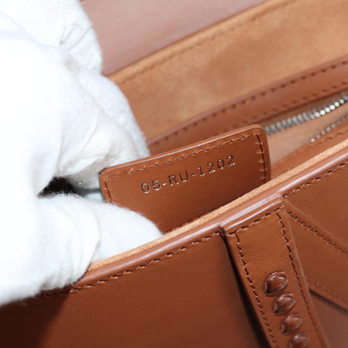 Christian Dior Saddle bag Shoulder Bag Leather Beige Auth 121361M