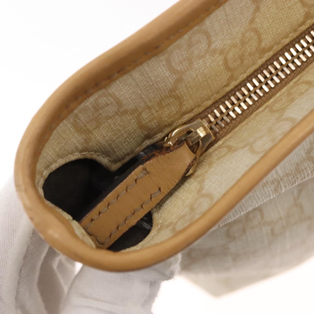GUCCI GG Supreme Shoulder Bag PVC Beige Gold 211133 Auth 121363