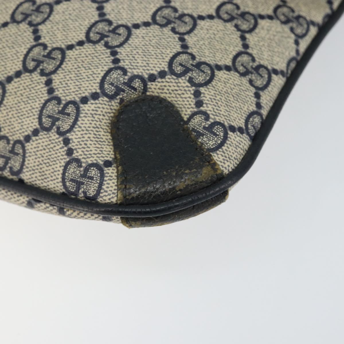 GUCCI GG Supreme Clutch Bag PVC Navy 89 02 075 Auth 121367