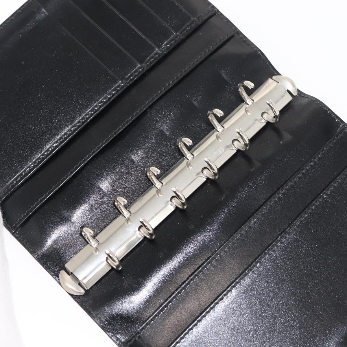 GUCCI Day Planner Cover Leather Black 031 2149 1015 Auth 121374